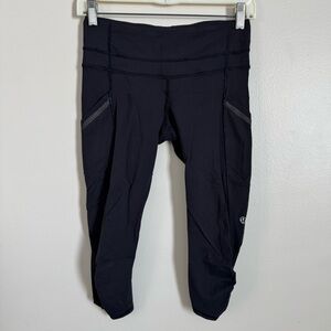 LuLuLemon Black Crop Leggings - size 4